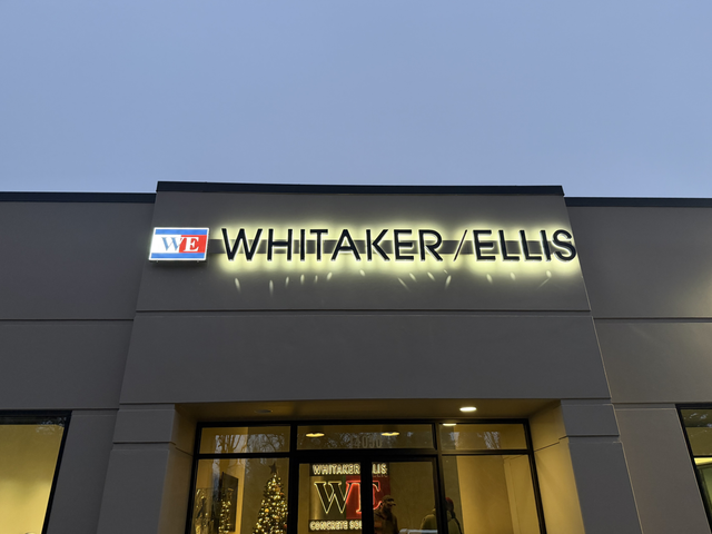 Halo-Lit Letters on a client storefront